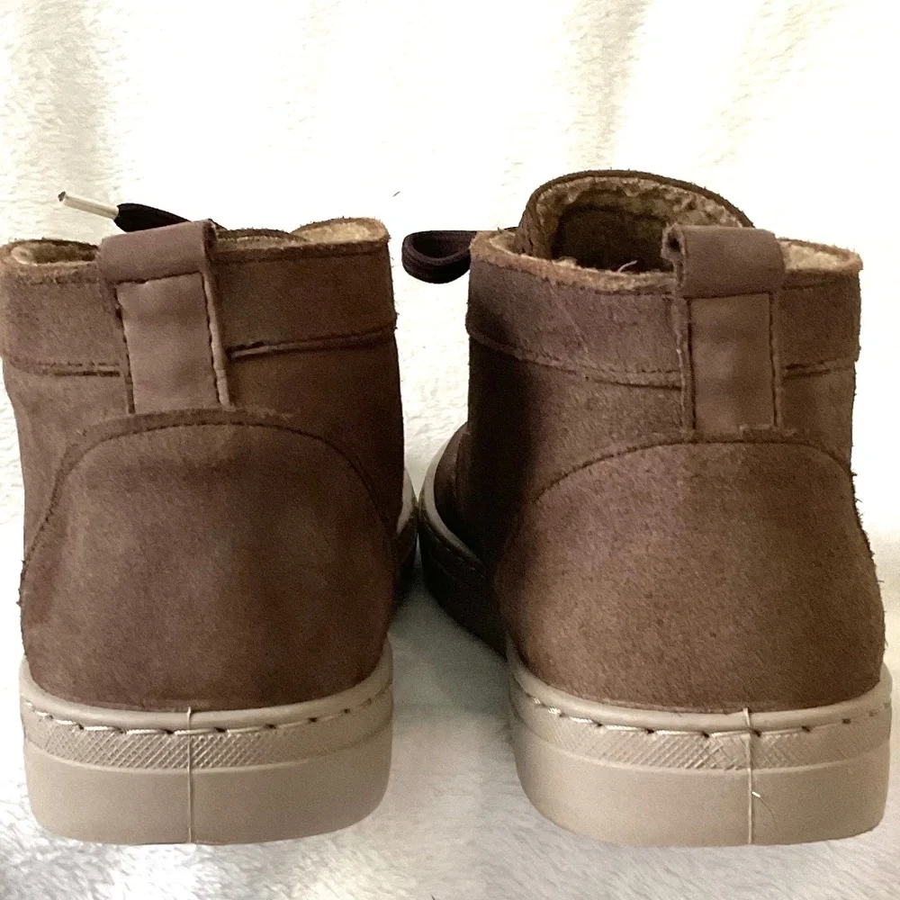 NATURAL WORLD ALPE ECO MEN’S ORGANIC SUEDE CHUKKA LACE UP DRESSY BOOTS SZ 9